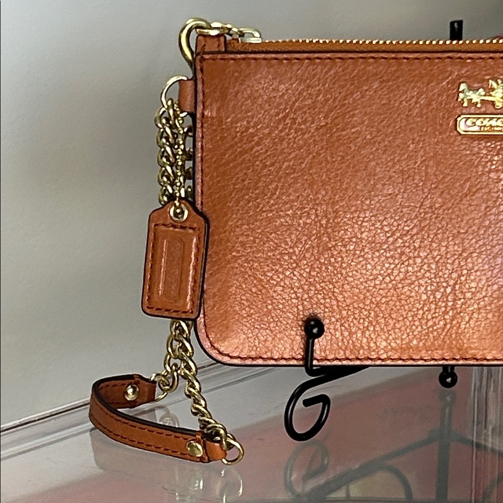 Coach Metallic Copper Wristlet - Picture 4 of 5